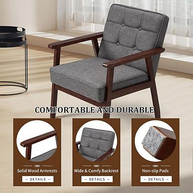 Rubberwood Chair With Sponge Foam Padding