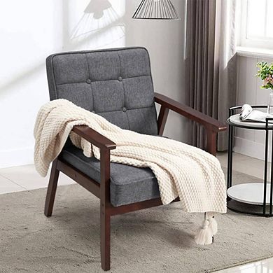Rubberwood Chair With Sponge Foam Padding