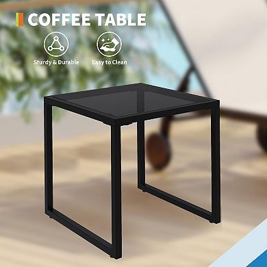 ANIXOL 3-Piece Patio Chaise Lounge Set with Table