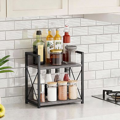 2-Tier Countertop Organizer Coffee Spice Rack