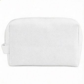 Waffle Makeup Pouch Travel Gift for Women Bridesmaid, 9×3.5×5.5 inches