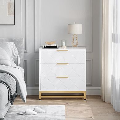 ANIXOL 3-Drawer Wood Bedroom Dresser