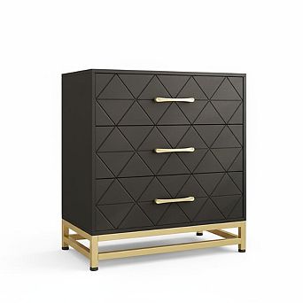ANIXOL 3-Drawer Wood Bedroom Dresser