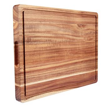 Large Acacia Wood Cutting Board, Thick Heavy Duty Wooden Chopping Board