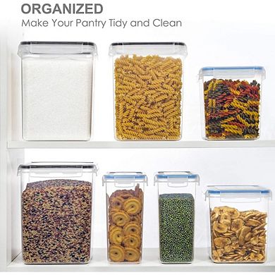 Large Airtight Food Storage Containers with Lids, 3PCS 5.2L Pantry Canisters