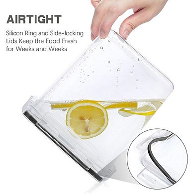 Large Airtight Food Storage Containers with Lids, 3PCS 5.2L Pantry Canisters