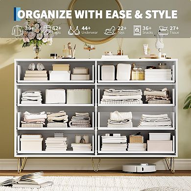 ANIXOL Fluted 8-Drawer Bedroom Dresser