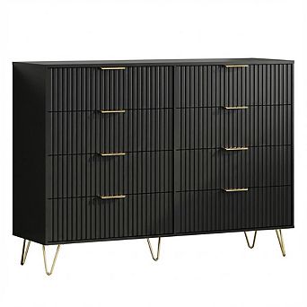 ANIXOL Fluted 8-Drawer Bedroom Dresser