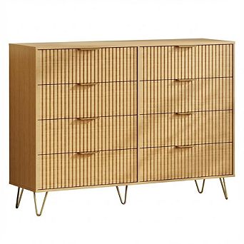ANIXOL Fluted 8-Drawer Bedroom Dresser