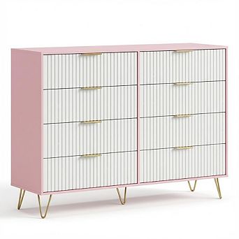 ANIXOL Fluted 8-Drawer Bedroom Dresser