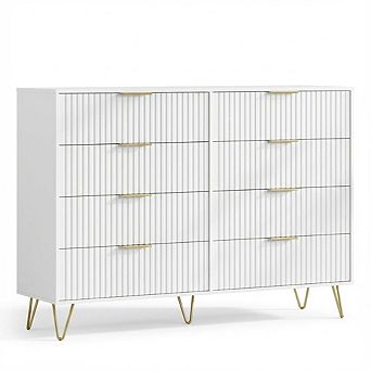 ANIXOL Fluted 8-Drawer Bedroom Dresser