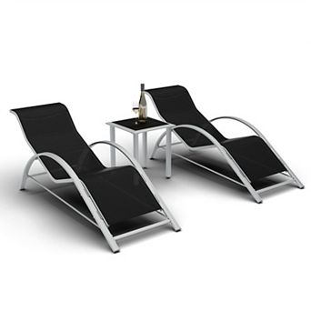 ANIXOL 3 pc Outdoor Reclining Chaise Set