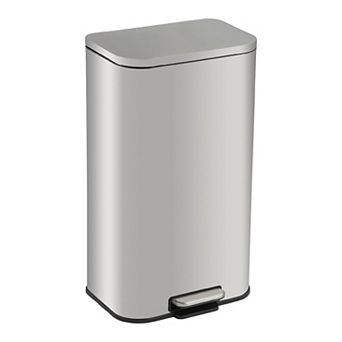 8 Gal Kitchen Trash Can, Fingerprint-Proof Stainless Steel Garbage Can with Soft-Close Lid