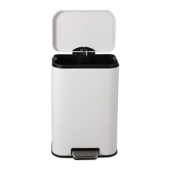 8 Gal Kitchen Trash Can, Fingerprint-Proof Stainless Steel Garbage Can with Soft-Close Lid