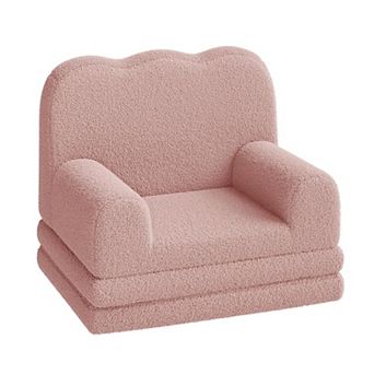 ANIXOL Kids 2-in-1 Convertible Wave Sofa Bed with Removable Washable Cover