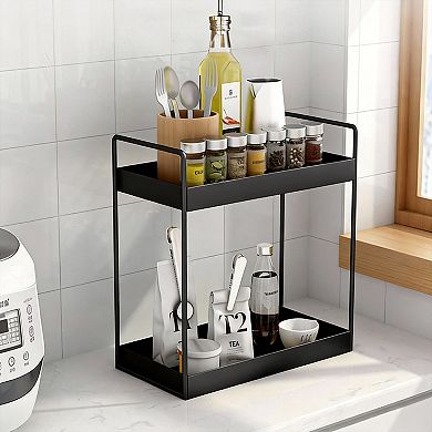 2 Tier Bathroom Counter Organizer Vanity Shelf Storage Holder
