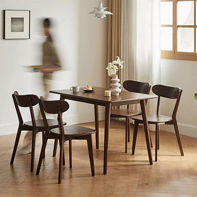 Ergonomic Solid Oak Wood Dining Chair
