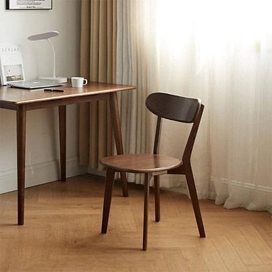 Ergonomic Solid Oak Wood Dining Chair