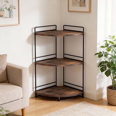 2 Tier Corner Shelf Organizer Countertop Vanity Kitchen Storage