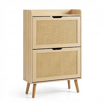 ANIXOL 2 tier Flip-Down Shoe Cabinet with Ventilation