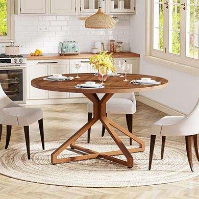 Round Kitchen Table With Metal Base