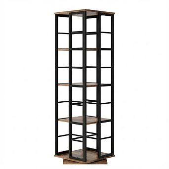ANIXOL 4 tier 360° Rotating Corner Bookshelf