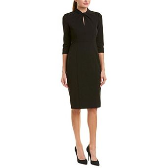 Stylish Women’s Twisted Neck 3/4 Sleeve Sheath Dress