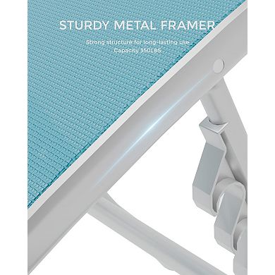 ANIXOL Aluminum Outdoor Chaise Lounge Set of 2