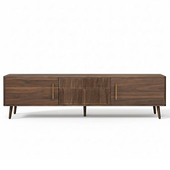 Homy Casa Mid-Century TV Stand with Drawers, Media Console for TVs up to 80"