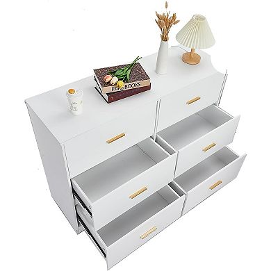 ANIXOL 6-Drawer Wood Bedroom Dresser