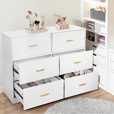 ANIXOL 6-Drawer Wood Bedroom Dresser