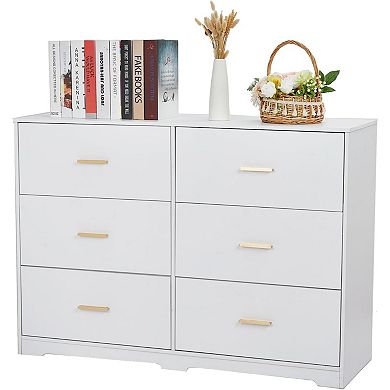 ANIXOL 6-Drawer Wood Bedroom Dresser