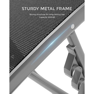 ANIXOL Aluminum Outdoor Chaise Lounge Set of 2