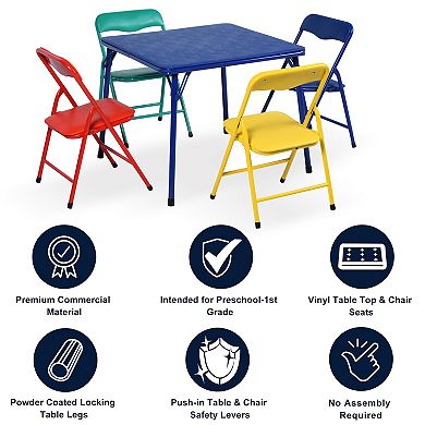 Homy Casa Kids Folding Table and Chair Set, Preschool Activity Dining Set, No Assembly Required
