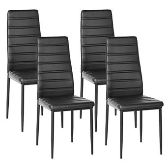 Homy Casa Modern Upholstered Dining Chairs Set of 4 with Metal Legs