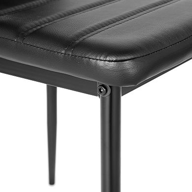 Homy Casa Modern Upholstered Dining Chairs Set of 4 with Metal Legs