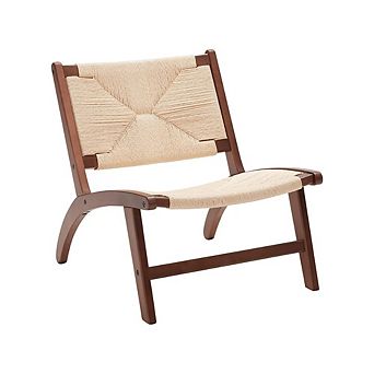 Braided Jute Boho Accent Chair