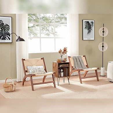 Braided Jute Boho Accent Chair