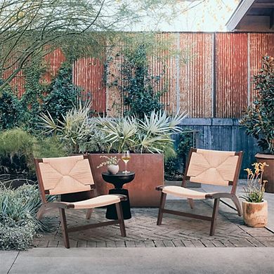 Braided Jute Boho Accent Chair