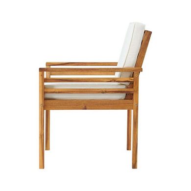 Natural Acacia Wood Chair With Cushion