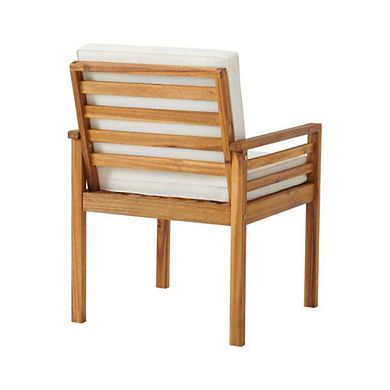 Natural Acacia Wood Chair With Cushion