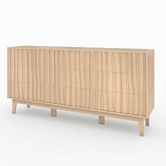 ANIXOL Modern Fluted 9-Drawer Dresser
