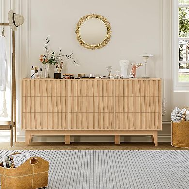 ANIXOL Modern Fluted 9-Drawer Dresser