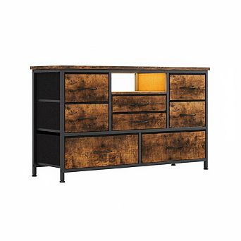 ANIXOL 8-Drawer LED Dresser TV Stand