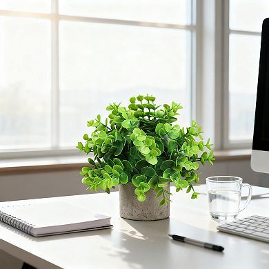 4-Pack Artificial Potted Plants Mini Faux Greenery in Small Pots for Home Decor Indoor Office Table