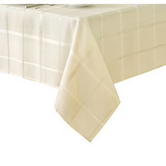 Elrene Home Fashions Elegance Plaid Jacquard 52"x52" Square Tablecloth