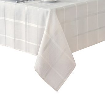 Elrene Home Fashions Elegance Plaid Jacquard 52"x52" Square Tablecloth