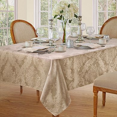 Elrene Home Fashions Barcelona Jacquard Damask 52"x52" Square Tablecloth