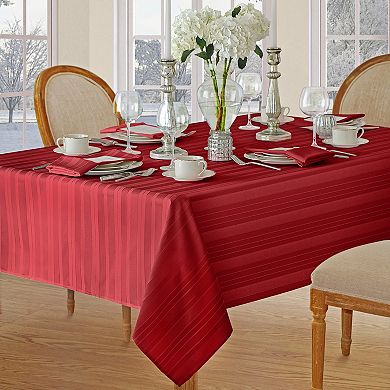Elrene Home Fashions Denley Stripe Jacquard 52"x52" Square Tablecloth