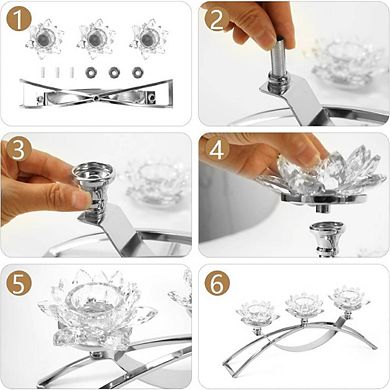 Light Crystal Arch Tea Candle Holder